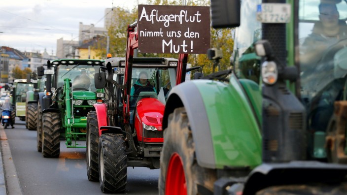 Bauern demonstrieren gegen die Bundesregierung 2019 in Bonn