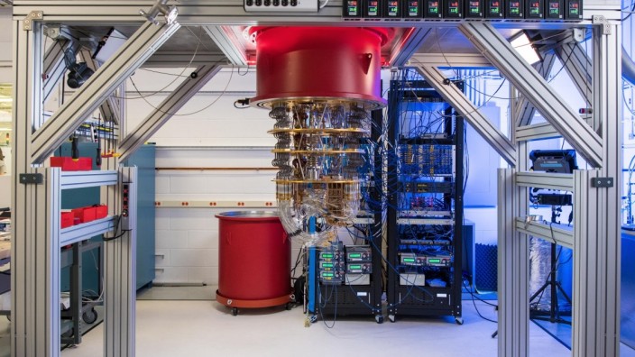 Technologie: Quantencomputer in einem Labor des Internetkonzerns Google in Santa Barbara/Kalifornien. Solche Computer könnten die Industrie revolutionieren.