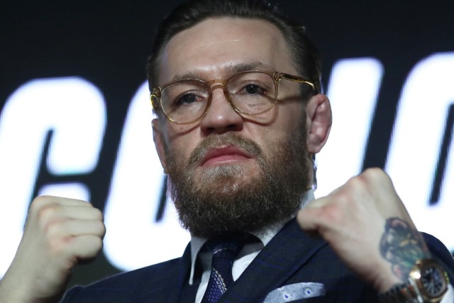 Mixed martial arts (MMA) fighter Conor McGregor attends a news conference in Moscow