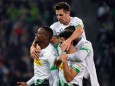 Bundesliga: Spieler von Borussia Mönchengladbach jubeln gegen Eintracht Frankfurt