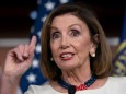 USA: Nancy Pelosi, Vorsitzende des US-Repräsentantenhauses, spricht 2019 im Kapitol