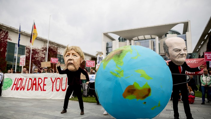 Klimaprotest vor Bundeskanzleramt