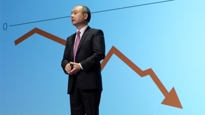 Softbank: Softbank-Chef Masayoshi Son während einer Pressekonferenz im November 2019. Er glaubte an das Geschäftsmodell von Wework und wurde bitter enttäuscht.