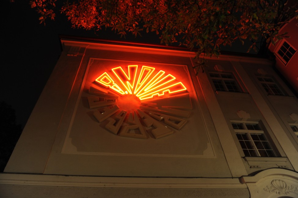 Lichtinstallation zum Gedenken an Georg Elser in München, 2009
