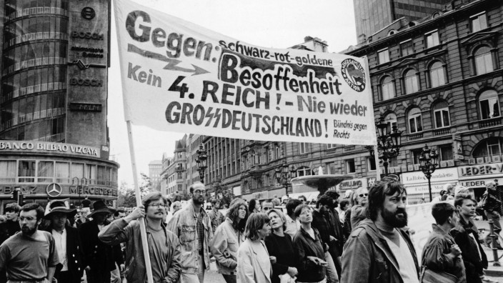 Demo gegen die Wiedervereinigung