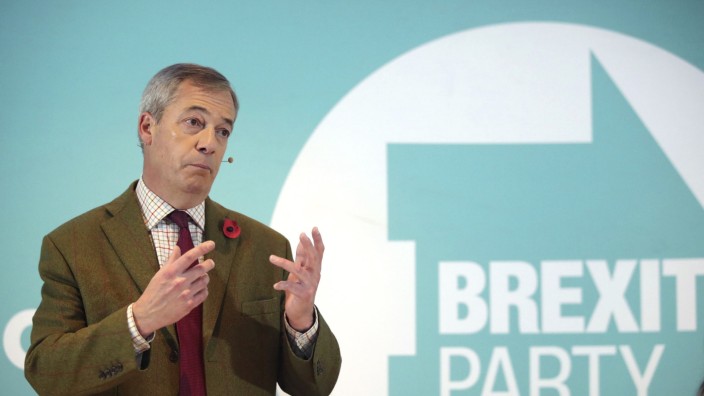 Wahlkampf in Großbritannien: Nigel Farage, Parteichef der "Brexit Party".