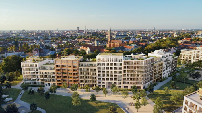Wohnen in München: "Quer durchs Portemonnaie" sei bei ihren Angeboten für jeden etwas dabei, behaupten die Anbieter der insgesamt 185 Wohnungen. Deren Quadratmeterpreise beginnen bei 10 000 Euro.