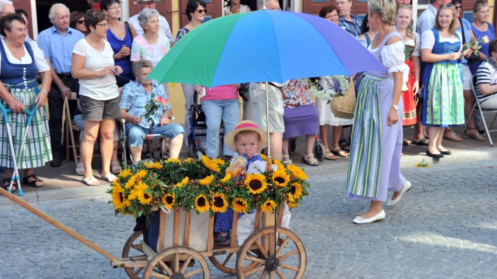 Herbstfest Erding: Ein voller Erfolg war der Blumenkorso beim 75-jährigen Herbstfestjubiläum im Jahr 2015.