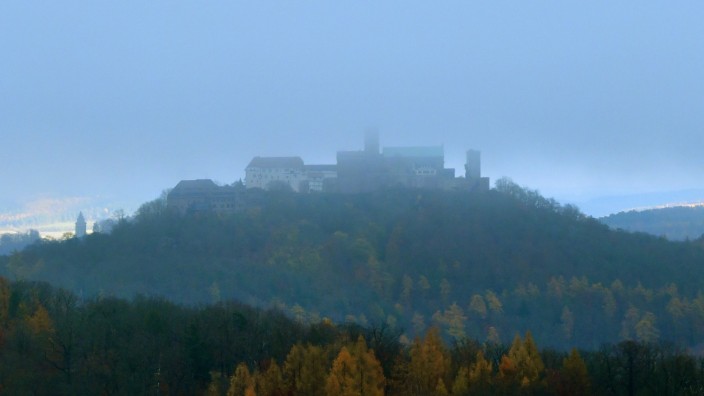 Nebel über der Wartburg
