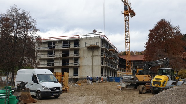Klinik Wartenberg: 48 weitere Patientenzimmer stehen nach der Fertigstellung der Klinik zur Verfügung. Läuft alles wie geplant, ist der Bau im Herbst 2020 fertig.