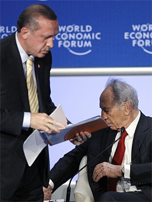 Tayyip Erdogan; Schimon Peres; AP