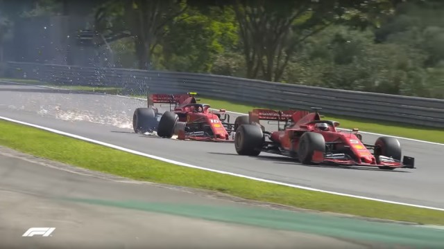 Unfall Ferrari Vettel Leclerc vom 17.11.2019