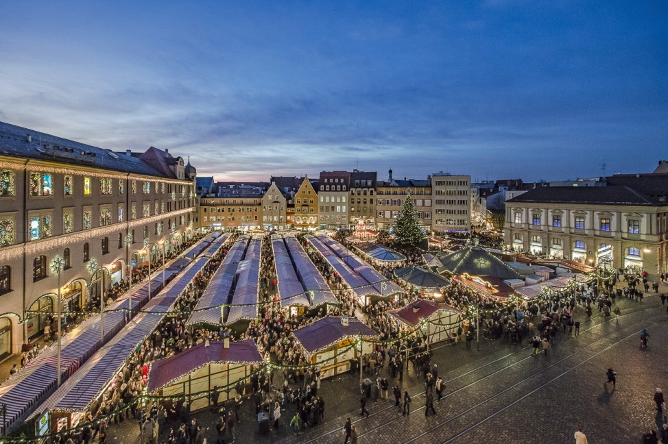 Weihnachtsmarkt Christkindlesmarkt Augsburg 2019 Bayern Adventsmarkt Advent Weihnachten Markt Unesco Welterbe Städtereise Engelesspiel