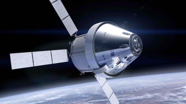 Raumfahrt: Die Orion-Kapsel, an der auch Airbus beteiligt ist, könnte im Jahre 2021 erstmals starten. Illustration: Airbus