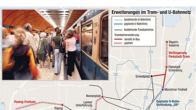U-Bahn-Netz: Neue Strecken für München: die geplante Erweiterung der U-Bahn.