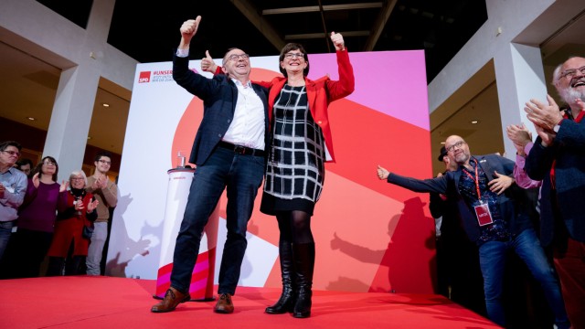 Bekanntgabe Ergebnis der Abstimmung zum SPD-Vorsitz