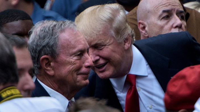 USA: Donald Trump und Michael Bloomberg bei einer Veranstaltung im Jahr 2016.