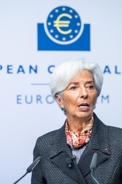 European Central Bank President Christine Lagarde Adds Signature to Euro Banknotes