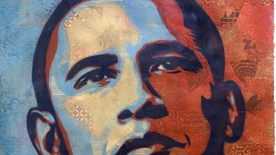 Obama-Wahlkampfplakat: Mit diesem Plakat von Shepard Fairey bestritt Obama seinen Wahlkampf.