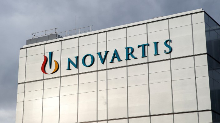 FILE PHOTO: Logo is seen at new factory of Novartis in Stein