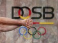 Gymnasts perform during a ceremony marking the 10th anniversary of the German Olympic Sports Confederation in Frankfurt