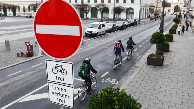 SZ-Serie "Rauf aufs Rad": An der Brienner Straße dürfen Radfahrer in beide Richtungen fahren, Autos jedoch nicht.