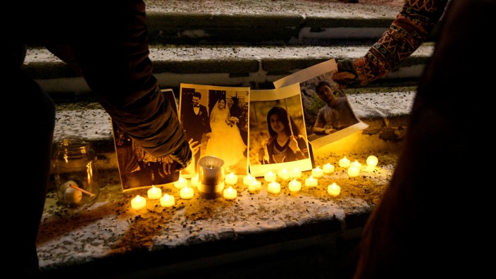 Vigil at the Edmonton Legislature building in memory of the victims of a Ukrainian passenger plane that crashed in Iran