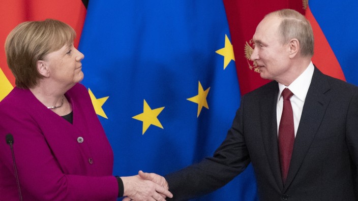 Einmütig im Kreml: Bundeskanzlerin Angela Merkel (links) und der russische Staatspräsident Wladimir Putin.