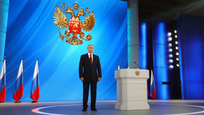 Russland: Wladimir Putin bei seiner Rede zur Lage der Nation