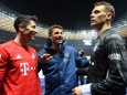 FC Bayern: Thomas Müller, Robert Lewandowski und Manuel Neuer nach dem Spiel gegen Hertha BSC Berlin