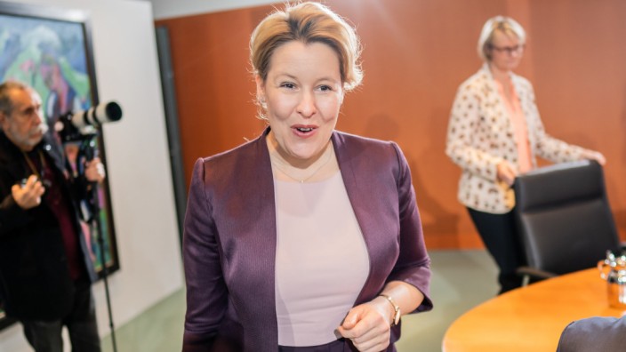 Franziska Giffey (SPD) bei einer Kabinettssitzung 2020 in Berlin