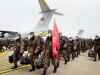 Chinese People's Liberation Army (PLA) Air Force aircraft arrive at the Wuhan Tianhe International Airport with medical personnel and supplies to help fight the outbreak of the new coronavirus in Wuhan