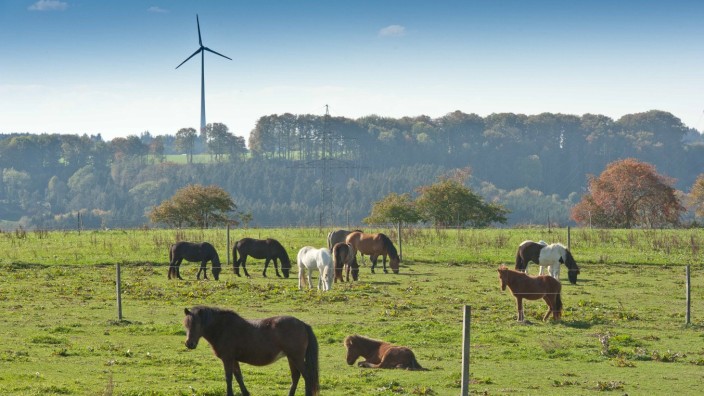 Energiewende im Kreis Ebersberg: In der Gemeinde Bruck steht das erste und bisher einzige Windrad im Landkreis Ebersberg.