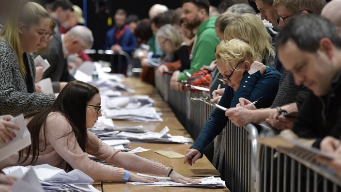 The Votes Are Counted In The Irish General Election