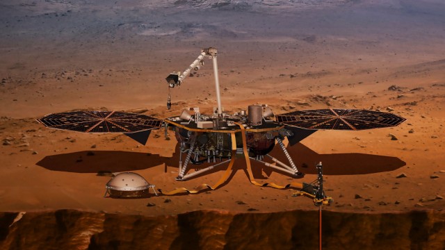 Seismische Aktivität: Der Lander Mars Insight misst Erschütterungen auf dem Roten Planeten.