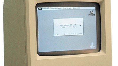 Apple Macintosh-Jubiläum: Revolutionärer Rechner: der Apple Macintosh mit grafischer Beunutzeroberfläche.
