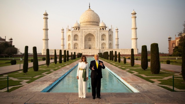 U.S. President Donald Trump and first lady Melania Trump tour India