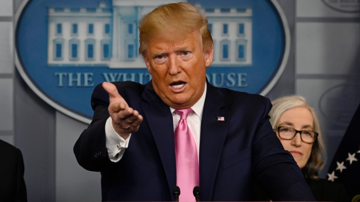 Trump gegen die "Times": US-Präsident Donald Trump bei einer Pressekonferenz im Weißen Haus.