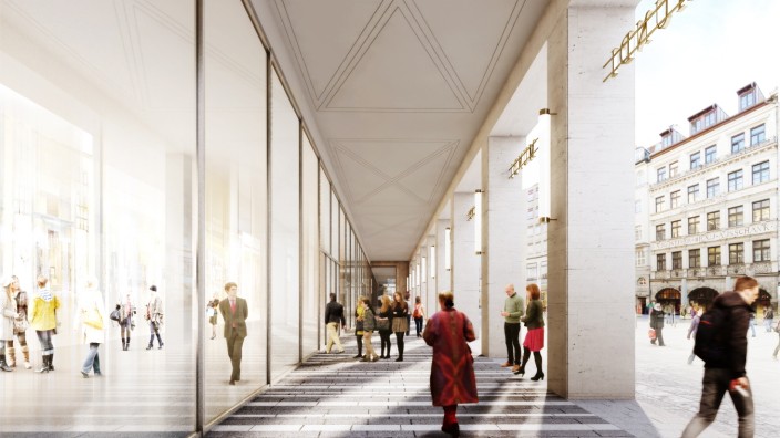 Alte Akademie: Die Simulation zeigt, wie die Alte Akademie in der Fußgängerzone aussehen soll, wenn die Arbeiten 2023 abgeschlossen sind.