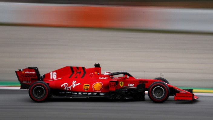 Ferrari: Tests in Barcelona: Charles Leclerc im Ferrari.