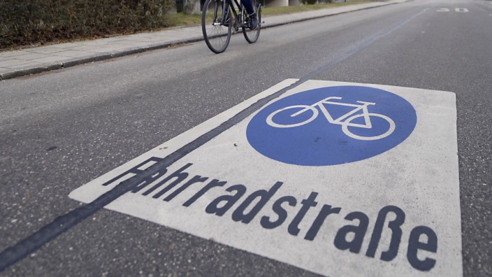 Fahrradstraße in Unterhaching, 2020