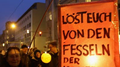 13. Januar 2009: Berliner beim Protest gegen Atomenergie.