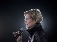 FILE PHOTO: U.S. Democratic presidential candidate Senator Elizabeth Warren speaks during a campaign town hall event at the Clark County Government Center Amphitheater in Las Vegas