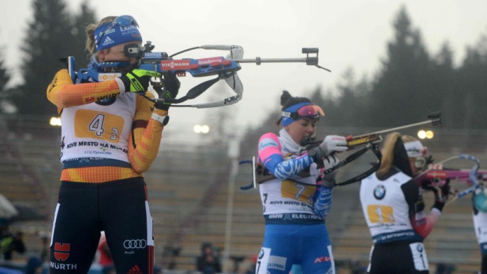 Biathlon: Franziska Preuß: In Nove Mesto vor leeren Rängen, aber mit Schussglück