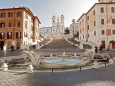 General view of the Rome's Spanish Steps, virtually deserted after a decree orders for the whole of Italy to be on lockdown in an unprecedented clampdown aimed at beating the coronavirus, in Rome