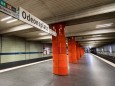 Coronavirus: Menschenleere U-Bahnhaltestelle in München