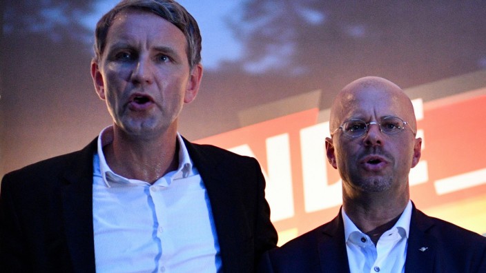 Rechtsextremismus: Björn Höcke und Andreas Kalbitz gehören beide dem "Flügel" der AfD an.