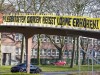 Dortmund, 21.3.2020: Im Zusammenhang mit der Personalbelastung in der Pflege während der Coronakrise hängt ein Banner mi; BVB