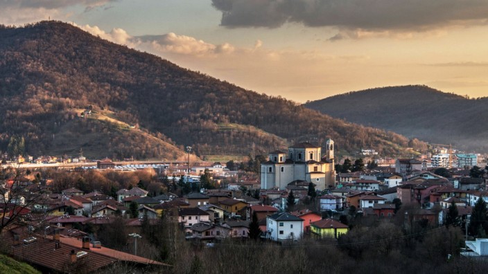 Nembro. Nembro Val Seriana country in the province of Bergamo where numerous cases of CoronaVirus COVID19 have been reco
