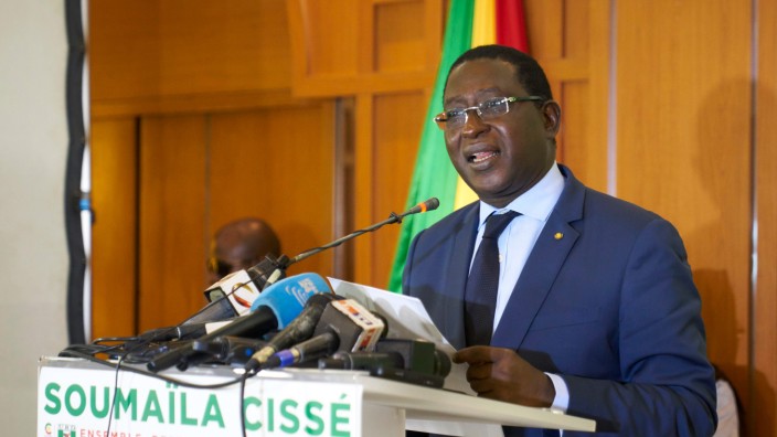 Mali: Seit Tagen spurlos verschwunden: Oppositionsführer Soumaïla Cissé bei einer Pressekonferenz in Bamako im August 2018.